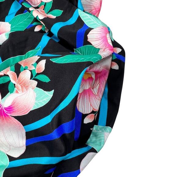 New Women’s La Blanca Nightfall Blooms Scarf Hem Coverup Dress Size 3X - Picture 5 of 7